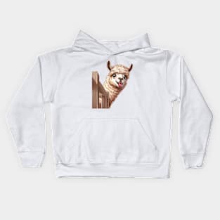 Cute Sneaky Llama Kids Hoodie